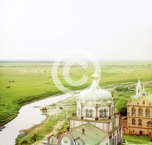 Ryazan. The Trubezh River and the Cathedral of Christ's Nativity, 1912. Creator: Sergey Mikhaylovich Prokudin-Gorsky.