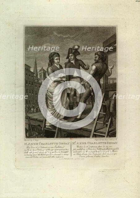 Charlotte Corday's Passage to the Scaffold, 1799. Creator: Aliprandi, Giacomo (1775-1855).