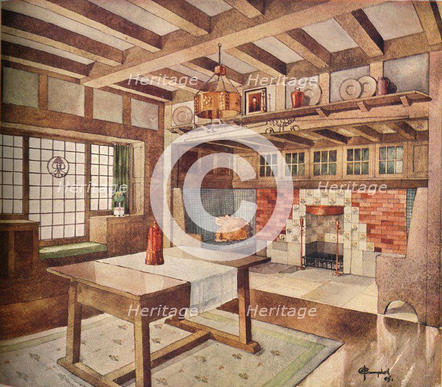 'Design for Living Room in a Small House', c1900, (1905). Artist: John Archibald Campbell.