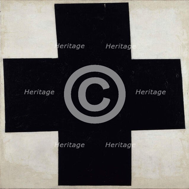 Black Cross (Croix noire), 1915. Creator: Malevich, Kasimir Severinovich (1878-1935).