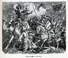 Crusaders in Battle, 1882. Artist: Anonymous  