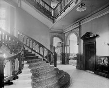 The entrance hall and main staircase of the Hotel Cecil, The Strand, London, 1903. Artist: Bedford Lemere and Company