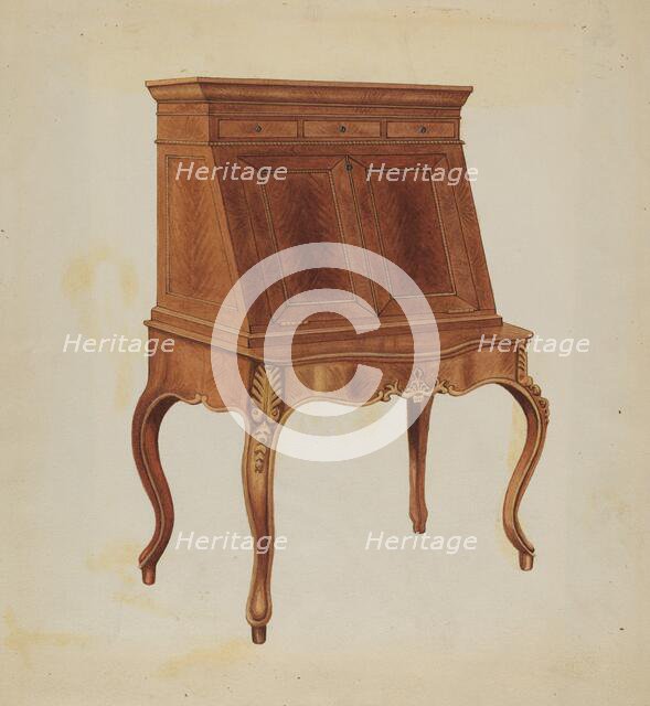 Desk, c. 1936. Creator: Rex F Bush.