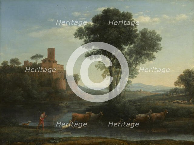 Landscape With The Voyage Of Jacob, 1677. Creator: Claude Lorrain.