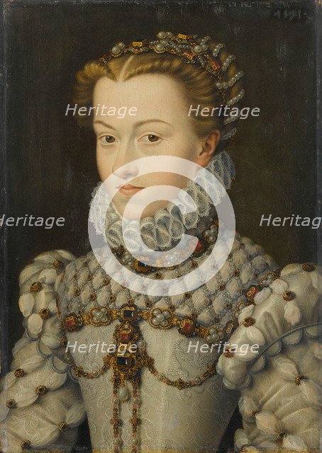 Elisabeth of Austria (1554–1592), Queen of France, ca 1571-1572. Artist: Clouet, François (1510-1572)
