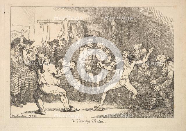 A Fencing Match, 1788. Creator: Thomas Rowlandson.