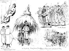 The Spanish-American War: military types in Spain and Cuba, 1898. Creator: Carl Hentschel.