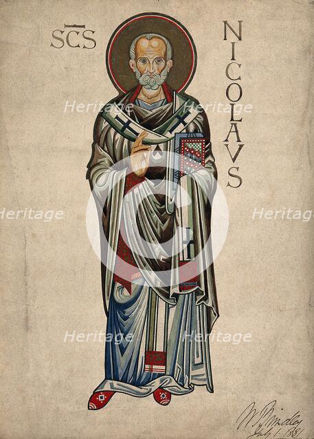 Saint Nicholas of Myra and Bari, 1881. Creator: William Brindley.