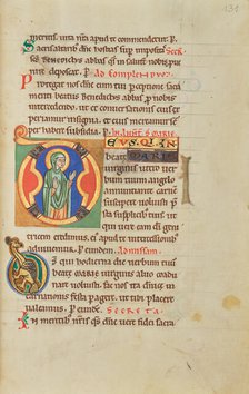 Initial D: The Virgin; Stammheim Missal, probably 1170s. Creator: Unknown.