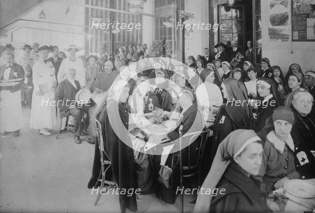 French Nurses at R.R. station, Geneva, between c1915 and c1920. Creator: Bain News Service.