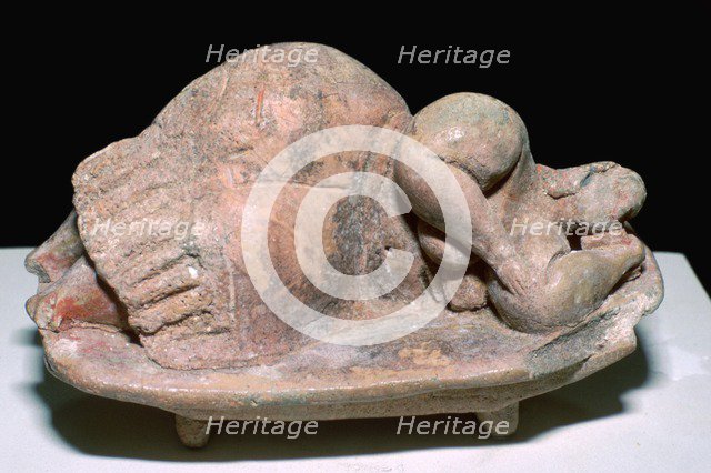 'Sleeping lady' from the Hypogeum of Hal Saflieni on Malta. Artist: Unknown