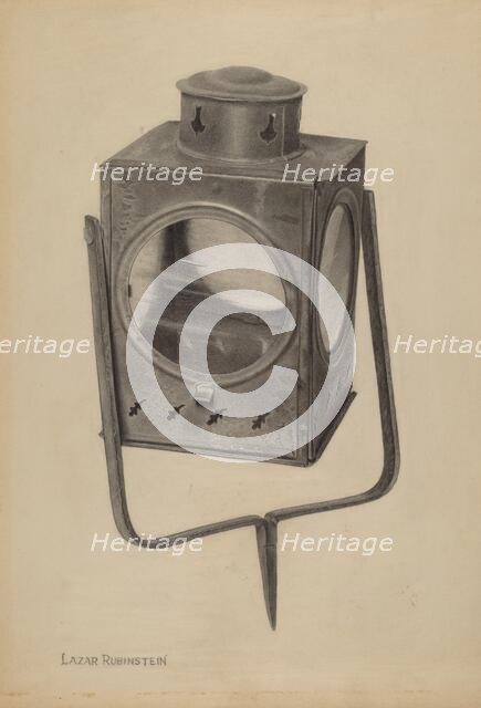 Square Lantern, c. 1939. Creator: Lazar Rubinstein.