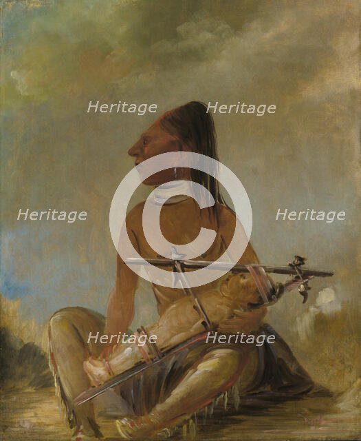 Woman and Child, Showing How the Heads of Children are Flattened, (1837-1839?) Creator: George Catlin.