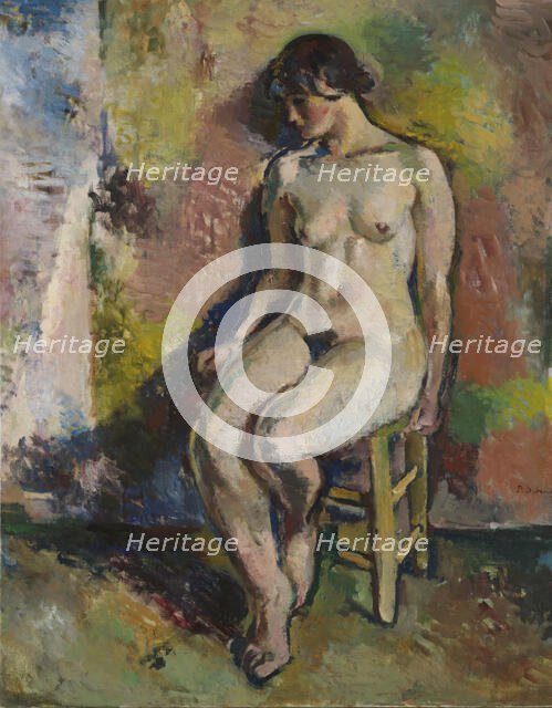 Seated Nude, 1929. Creator: Per Deberitz.