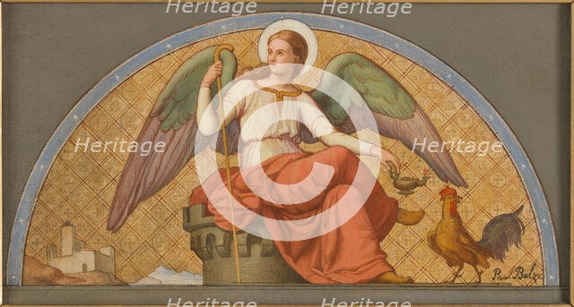 Esquisse pour l'église Saint-Joseph : L'Ange de douceur et de chasteté - Apothéose..., 1870. Creator: Jean-Paul-Etienne Balze.