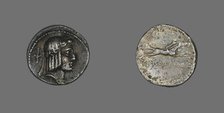 Denarius (Coin) Depicting the God Apollo, about 67 BCE. Creator: Unknown.