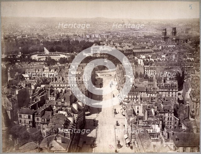 Panoramic view of the Pantheon, 5th arrondissement, Paris, between 1862 and 1905. Creator: Pierre Emonds.