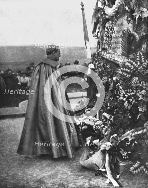 'La deuxieme commemoration de la victoire de la Marne; Mgr Lobbedey, eveque d'Arras', 1916 Creator: Jean Clair-Guyot.