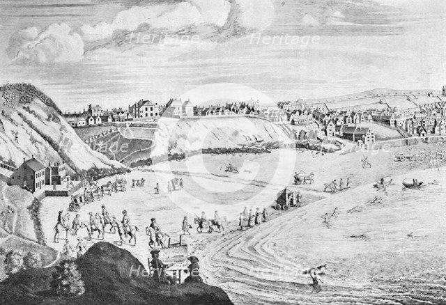 'Scarborough Sands in 1735', c1735, (1904). Artist: Unknown.