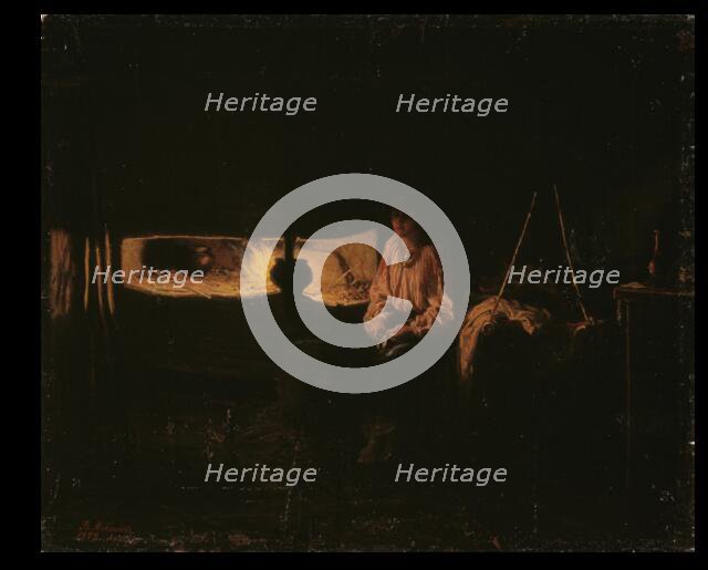 Russian interior, 1872. Creator: Vasily Maksimov.