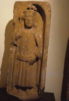 Relief figure of King Olaf, from St. Magnus Cathedral, Kirkwall, Orkney, 20th century. Artist: Unknown.