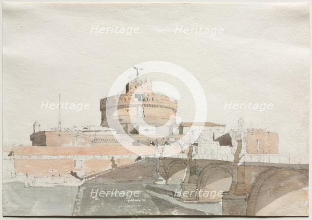 Castel Sant Angelo. Creator: Thomas Ender (Austrian, 1793-1875).