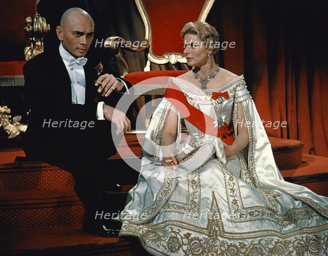 Yul Brynner and Ingrid Bergman in the film 'The King and I', 1956. Artist: Lennart Svenander