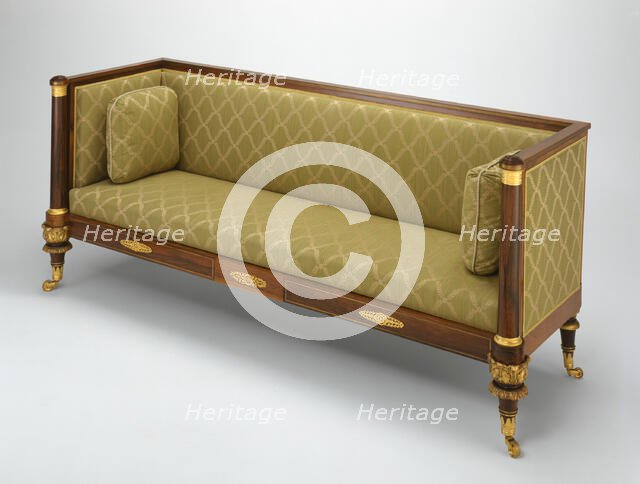 Box Sofa, c. 1820. Creator: Duncan Phyfe.