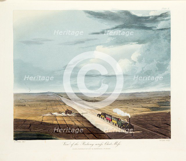 Rainhill Bridge, Chat Moss, near Liverpool, 1831. Artist: Thomas Talbot Bury.