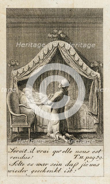 Illustration for 'Caroline of Lichtfield', 1786. Creator: Daniel Nikolaus Chodowiecki.