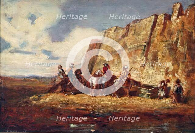 The Watering Place, 1850-1860. Creator: Alexandre Gabriel Descamps.