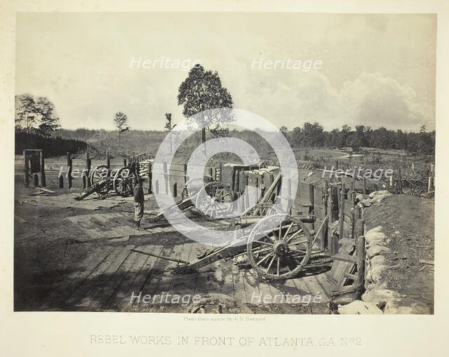 Rebel Works in Front of Atlanta, GA, No. 2, 1864. Creator: George N. Barnard.