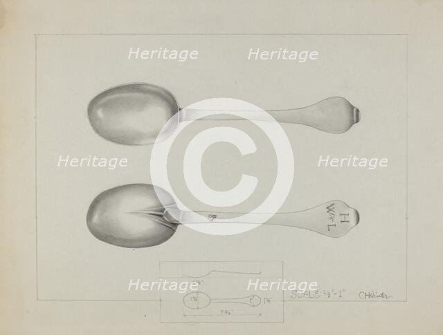 Silver Spoon, c. 1936. Creator: Charlotte Winter.