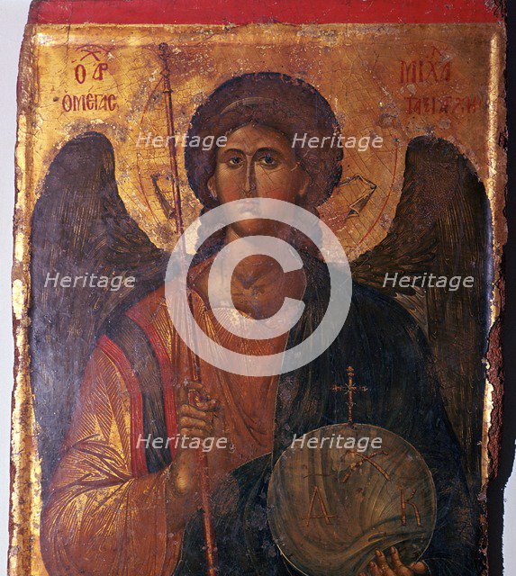 Byzantine icon of the Archangel Michael, 14th century. Artist: Unknown