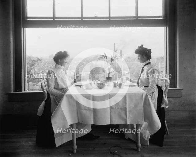 Window in girls' restaurant, National Cash Register [Company], Dayton, Ohio, (1902?). Creator: Unknown.