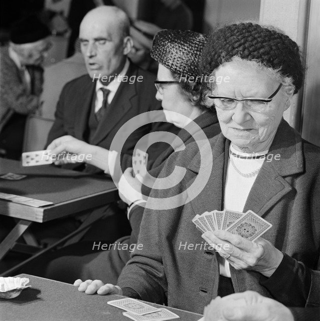 Card players, Highgate, London, 1960s-1970s. Artist: John Gay