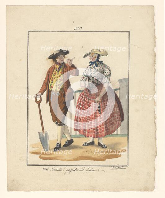 Farmer and wife of South Beveland, 1803-c.1899.  Creator: J. Enklaar.