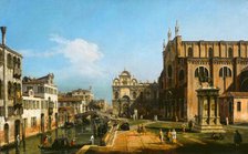 The Campo di SS. Giovanni e Paolo, Venice, 1743/1747. Creator: Bernardo Bellotto.