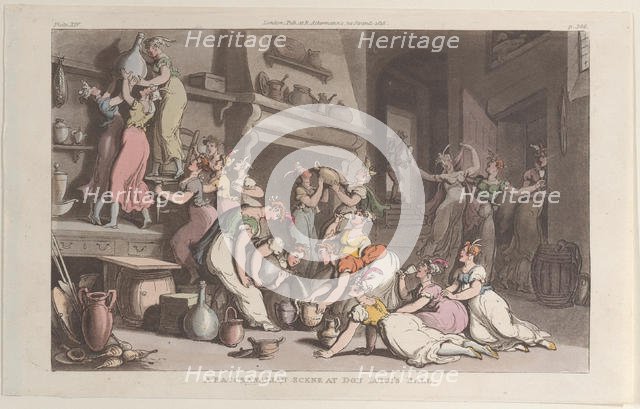 A Bacchanalian Scene at Don Luigi's Ball, from "Naples and the Campagna Felice: in..., June 1, 1815. Creator: Thomas Rowlandson.