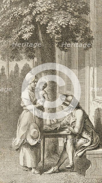 Illustration for Henry Pestalozzi's 'Leonard and Gertrude or the Village Customs', 1782. Creator: Daniel Nikolaus Chodowiecki.