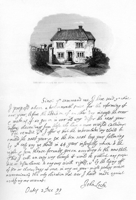 Part of a letter from John Locke to Sir Hans Sloane, late 17th-early 18th century, (1840).Artist: John Locke
