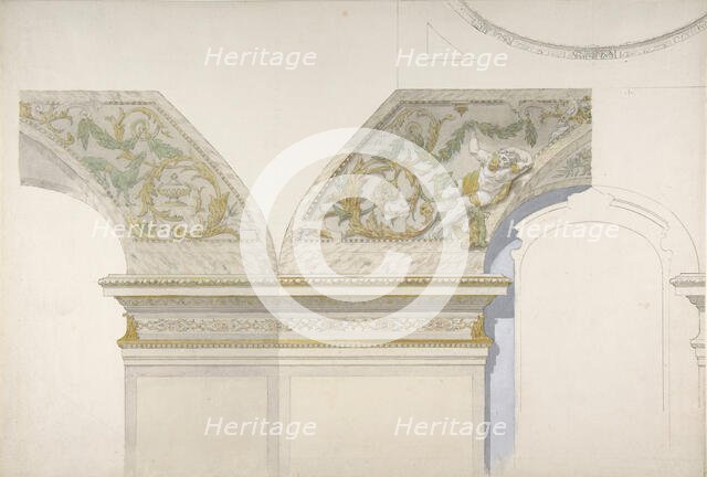 Design for Coving, Hotel de Trevise, 1850-1910. Creators: Jules-Edmond-Charles Lachaise, Eugène-Pierre Gourdet.