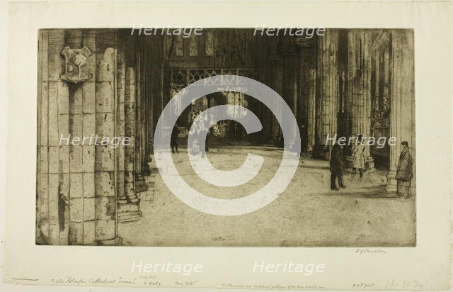 Glasgow Cathedral Screen, 1897. Creator: David Young Cameron.
