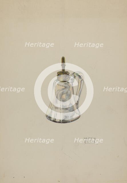 Glass Camphene Lamp, c. 1937. Creator: Harry Grossen.