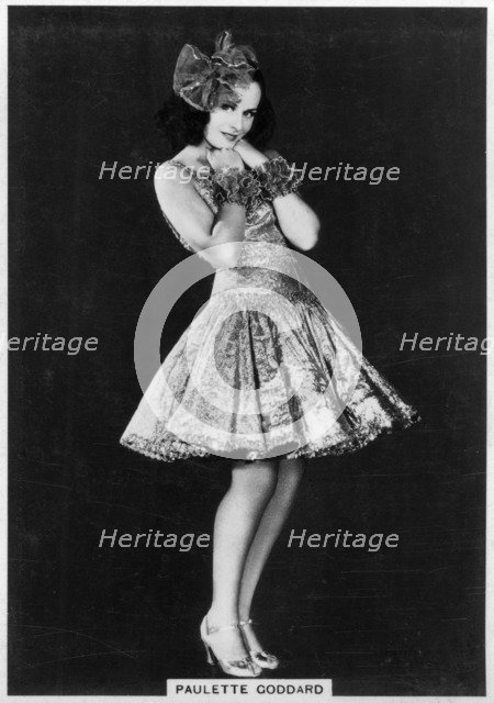 Paulette Goddard, American film and theatre actress, 1938. Artist: Unknown