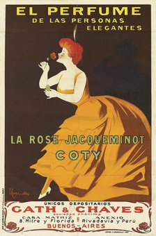 Coty - La Rose Jacqueminot, 1904. Creator: Cappiello, Leonetto (1875-1942).