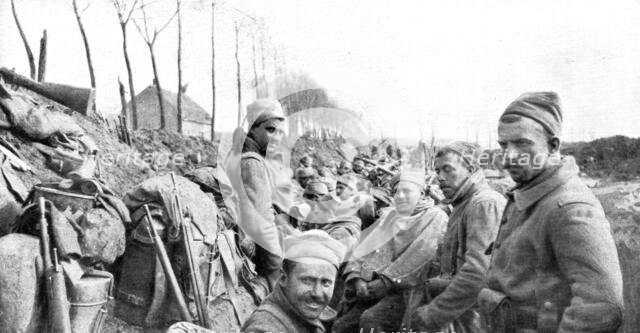 'La seconde bataille d'Ypres; Nos zouaves, le 24 avril 1915, a Boesinghe', 1915 Creator: Unknown.