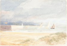 Shore Scene with Sailboats (Portland, Dorset?), 1822/1839?. Creator: James Bulwer.