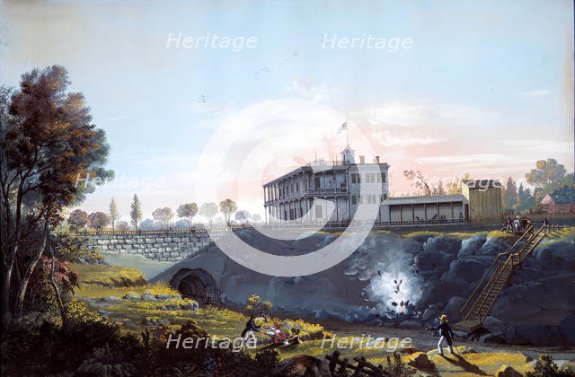 View of the Tunnel of the Harlem Railroad, ca.1837. Creator: Nicolino Calyo.