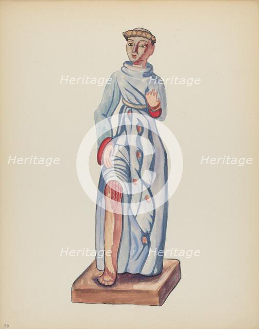 Plate 36: Saint Roch: From Portfolio "Spanish Colonial Designs of New Mexico", 1935/1942. Creator: Unknown.